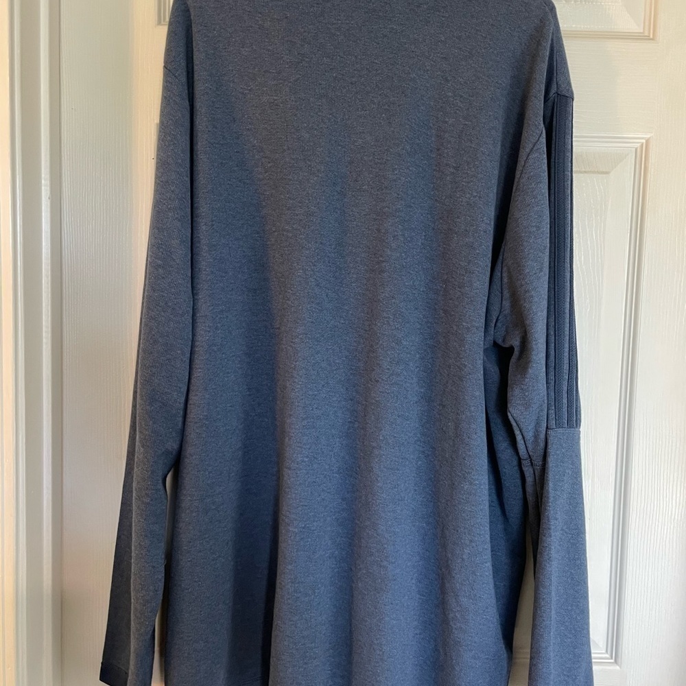 Adidas Men's 2XL 3-Stripes 1/4 Zip Pullover Blue NWT - Picture 8 of 11